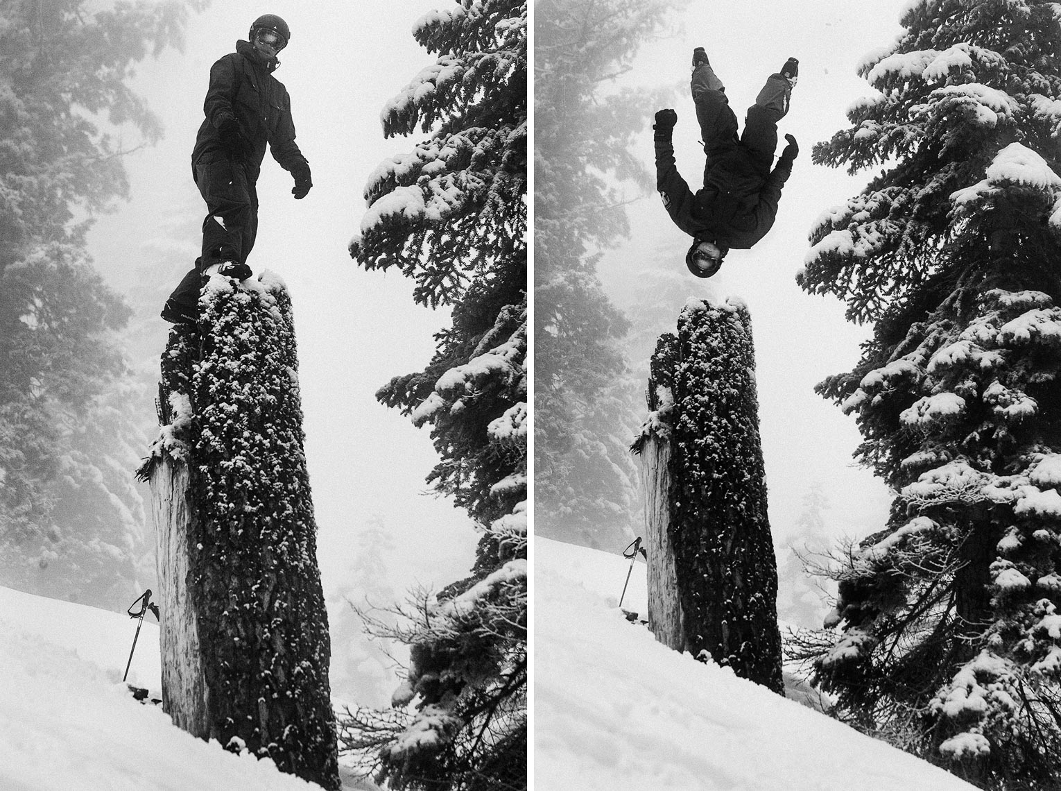 Skier Shane McConkey shot for K2 Skis.