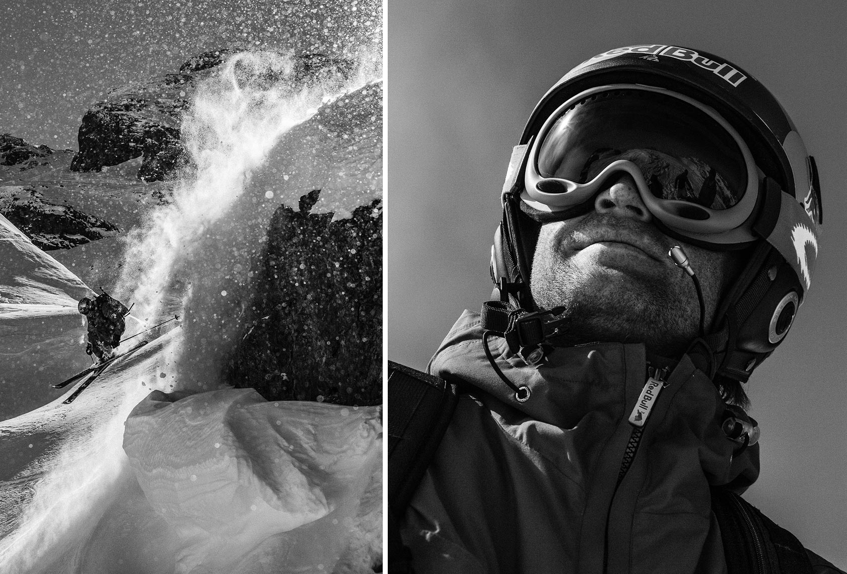 Skier Shane McConkey shot for K2 Skis.